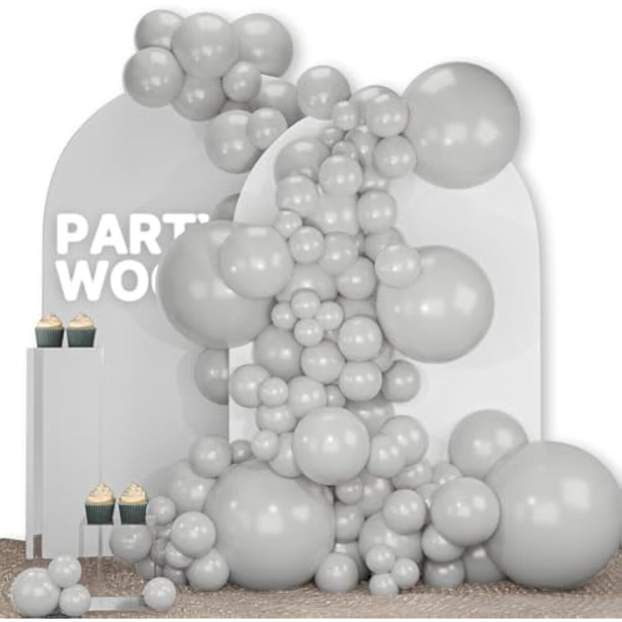 PartyWoo Balloons 142 pcs Balloons Different Sizes Pack of 18 12 10 5 Balloon arch Balloon Garland for Birthday Baby Shower Party Decorations
